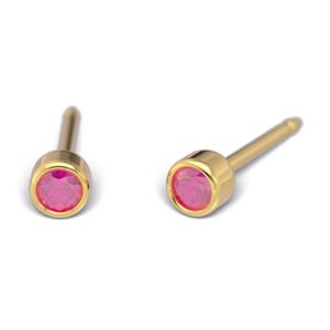 Aretes cristal rosa