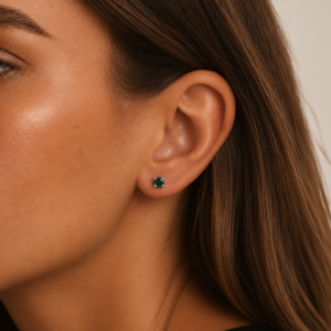 Aretes cristal esmeralda