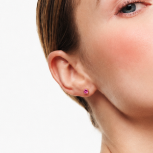 Aretes cristal rosa