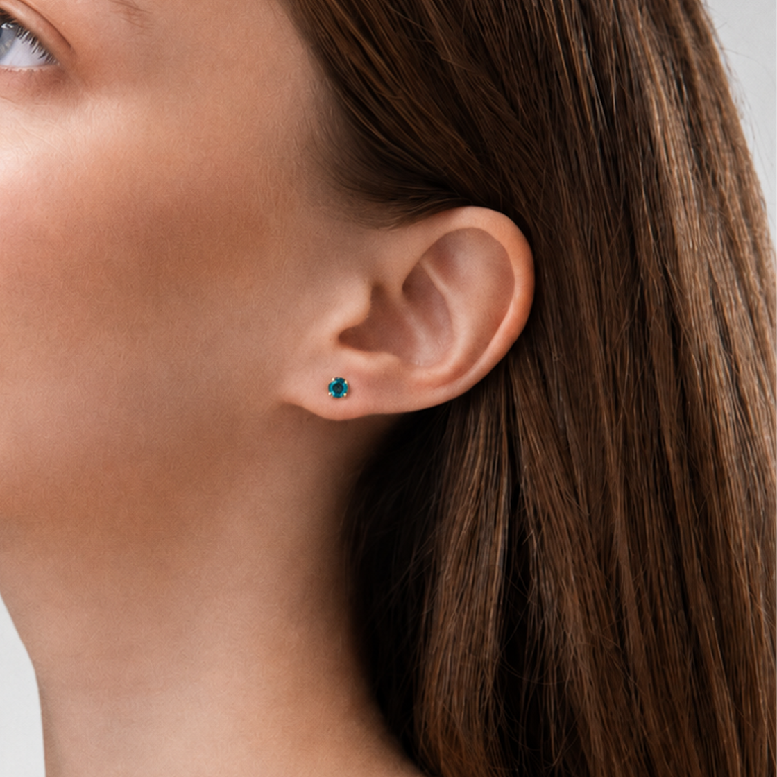 Aretes circonia azul - Imagen 2