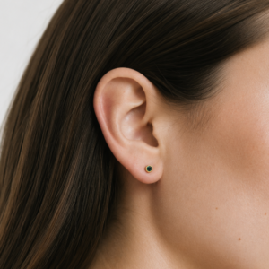 Aretes cristal esmeralda