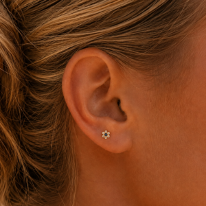 Aretes margarita azul
