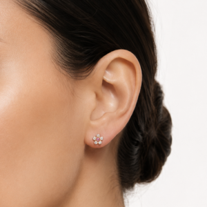 Aretes margarita rosa