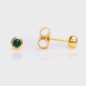Aretes cristal esmeralda
