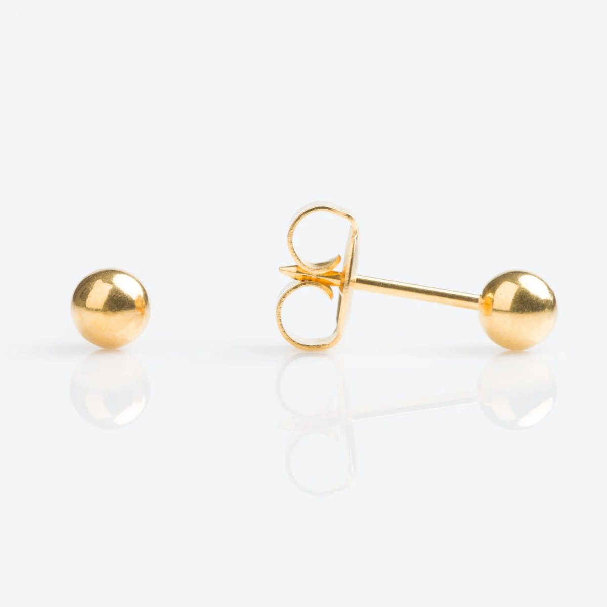 Aretes balín dorado