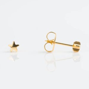Aretes estrella dorada