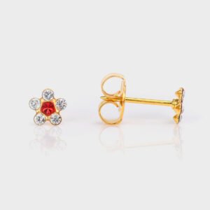 Aretes margarita roja