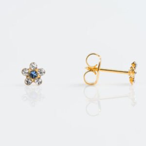 Aretes margarita azul