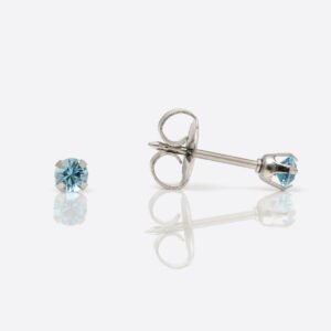 Aretes cristal aguamarina