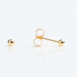 Aretes balín dorado