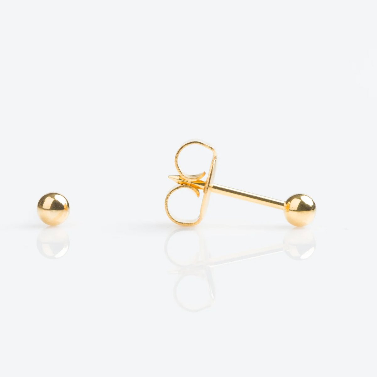 Aretes balín dorado
