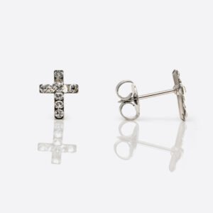 Aretes cruz piedras