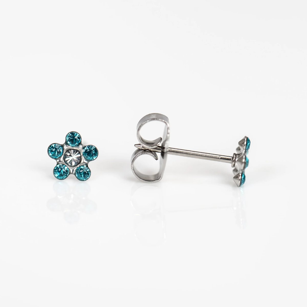 Aretes margarita azul