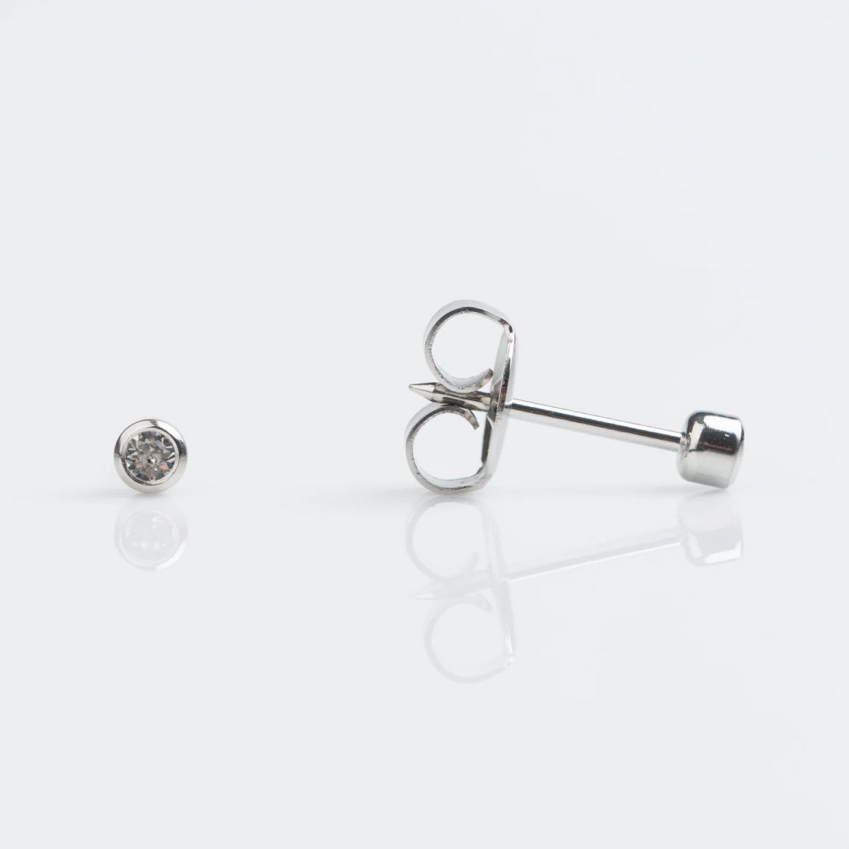 Aretes cristal en bisel