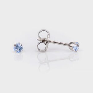 Aretes cristal azul claro