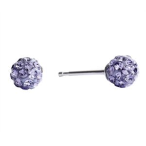 Aretes cristales lila