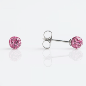 Aretes cristales rosa