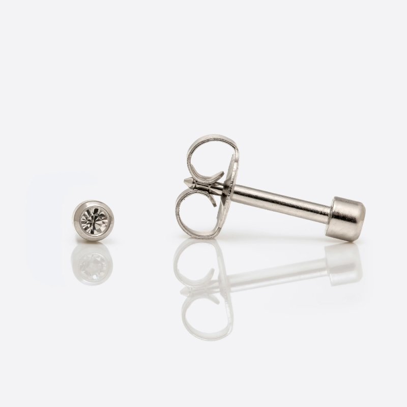 Aretes cristal en bisel