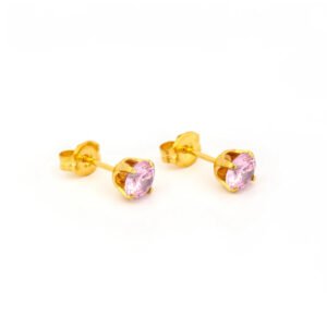 Aretes circonia rosa