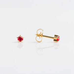 Aretes cristal rojo