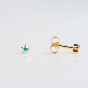 Aretes zirconia azul