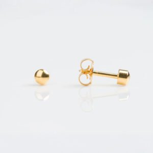 Aretes balín dorado