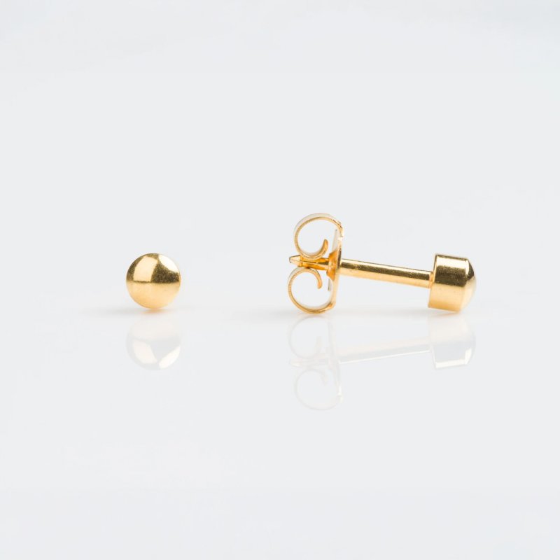 Aretes balín dorado