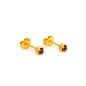 Aretes cristal amatista