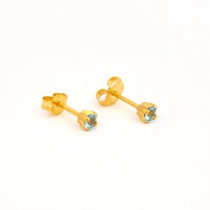 Aretes cristal azul