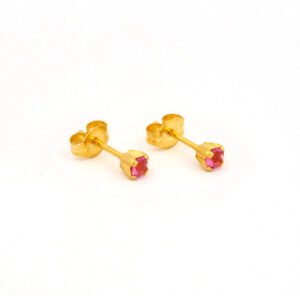 Aretes cristal rosa