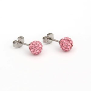 Aretes piedras rosa