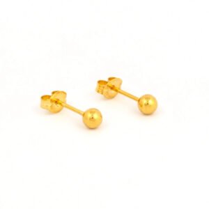 Aretes balín dorado