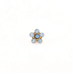 Aretes margarita azul